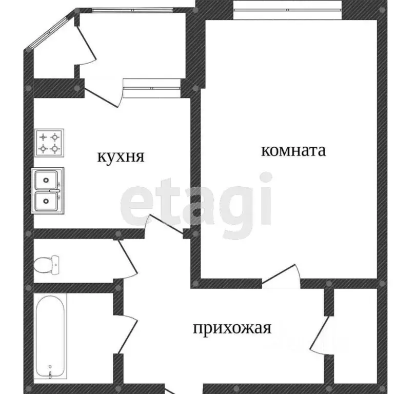 1-к кв. Ханты-Мансийский АО, Сургут просп. Ленина, 20/1 (47.6 м) - Фото 1