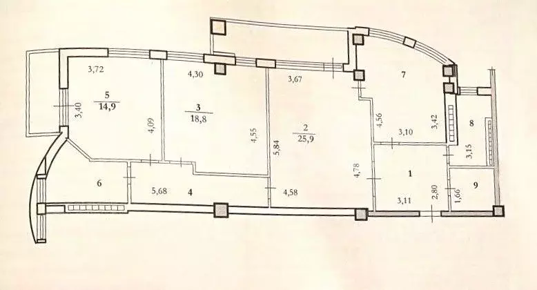 3-к кв. Волгоградская область, Волгоград Новороссийская ул., 11 (104.0 ... - Фото 1