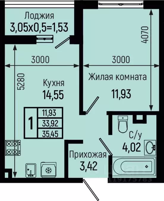 1-к кв. Краснодарский край, Туапсинский муниципальный округ, с. Небуг ... - Фото 0