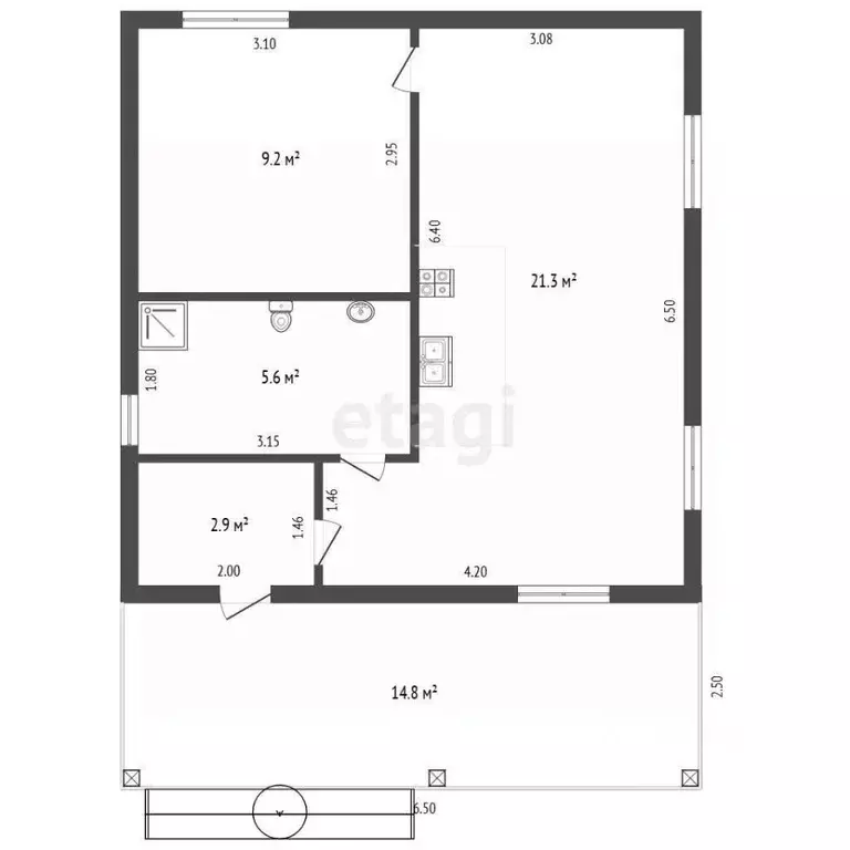 Дом в Тюменская область, Тюмень Большое Царево-3 ОНТ,  (59 м) - Фото 0