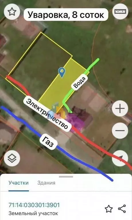 Участок в Тульская область, Тула городской округ, д. Уваровка  (8.2 ... - Фото 1