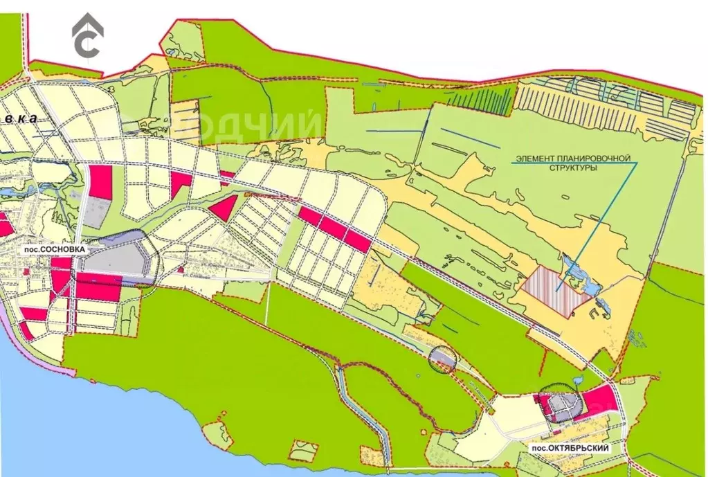 Участок в Чувашия, Чебоксары городской округ, Сосновка пгт  (11.9 ... - Фото 2