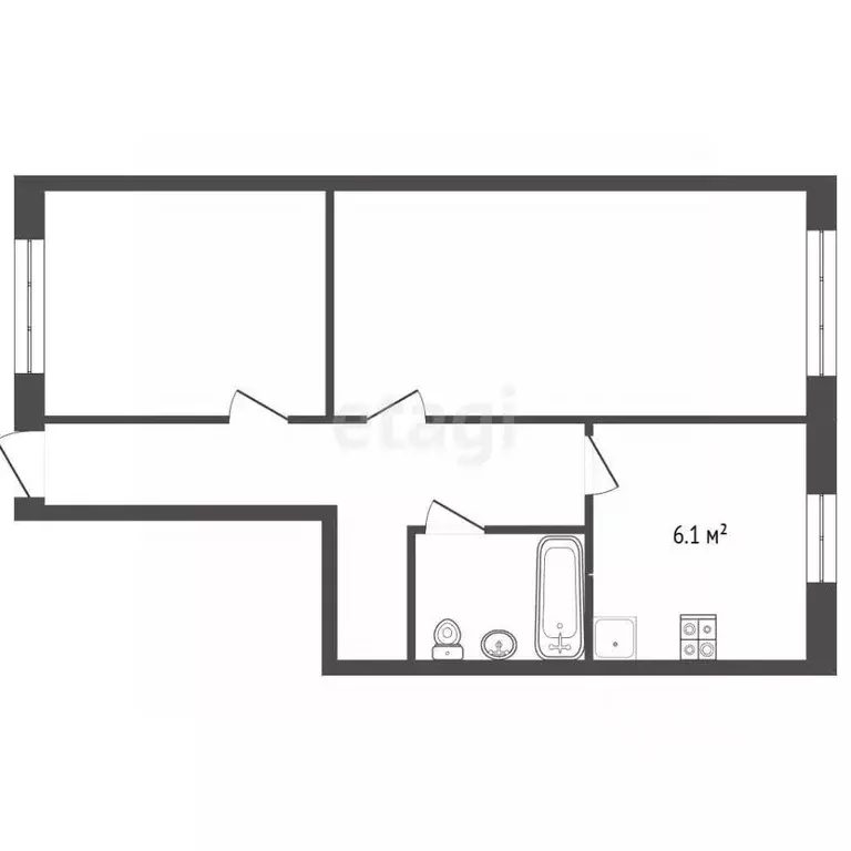 2-к кв. Омская область, Омск ул. 2-я Солнечная, 29/2 (39.5 м) - Фото 2