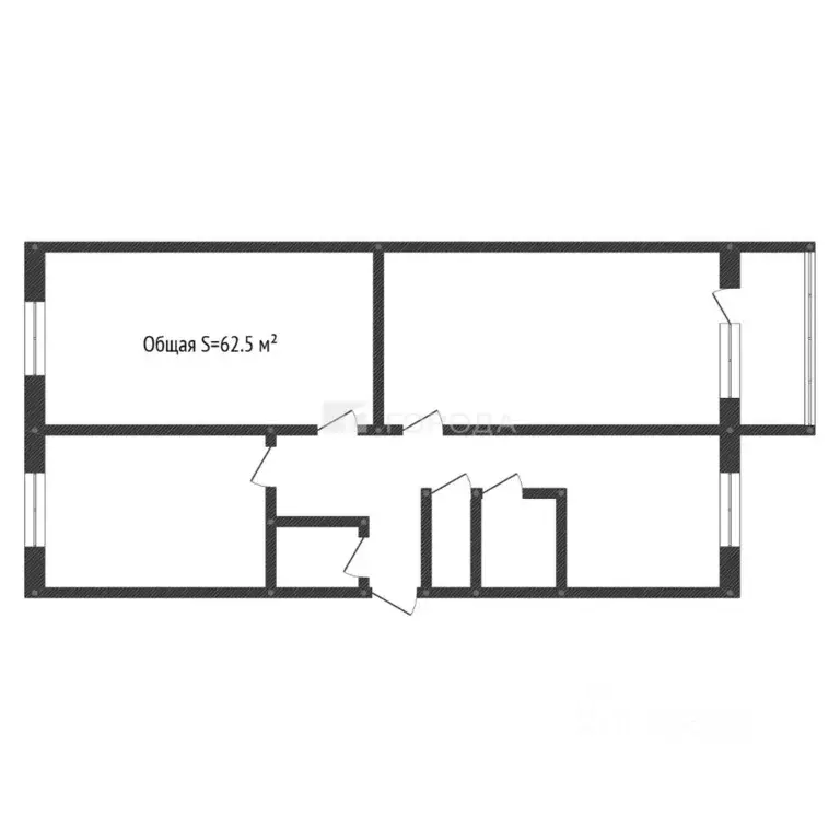 3-к кв. Алтайский край, Новоалтайск Вагоностроительная ул., 36 (62.5 ... - Фото 2