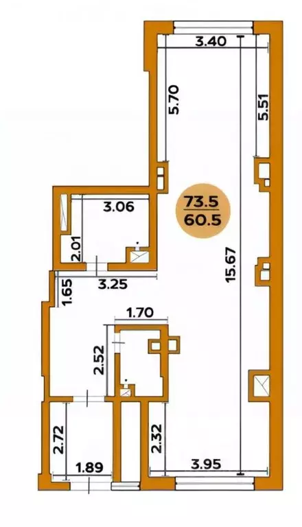 Торговая площадь в Москва Клинская ул., 2А (74 м) - Фото 2