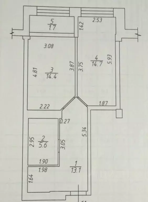 1-к кв. Татарстан, Набережные Челны ул. Раскольникова, 48/1 (49.5 м) - Фото 2