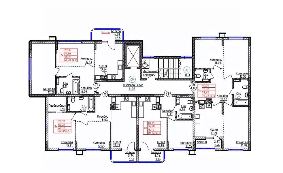 1-к кв. Калининградская область, Калининград ул. Дубовая Аллея (38.1 ... - Фото 2