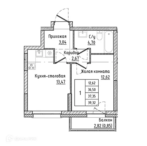 Продаётся 1-к квартира, 37 м - Фото 0
