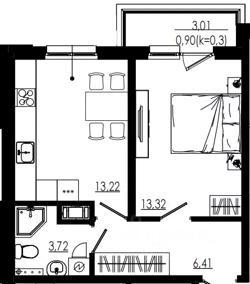 1-к кв. Ленинградская область, Тосненский район, Форносовское ... - Фото 1