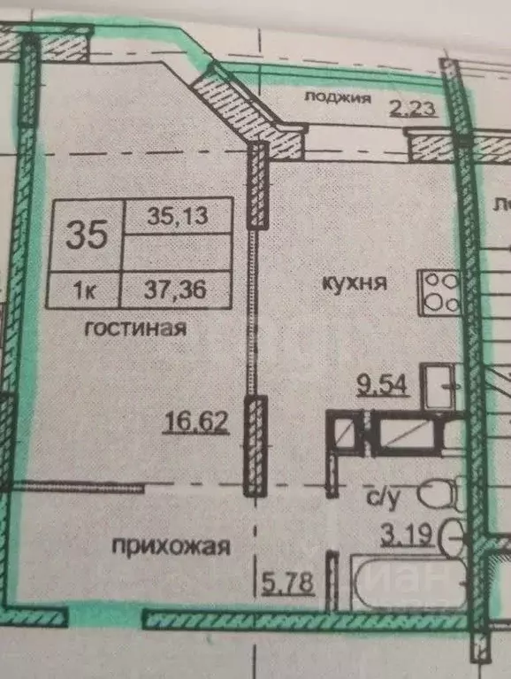 1-к кв. Удмуртия, Ижевск Фронтовая ул., 4 (35.6 м) - Фото 2