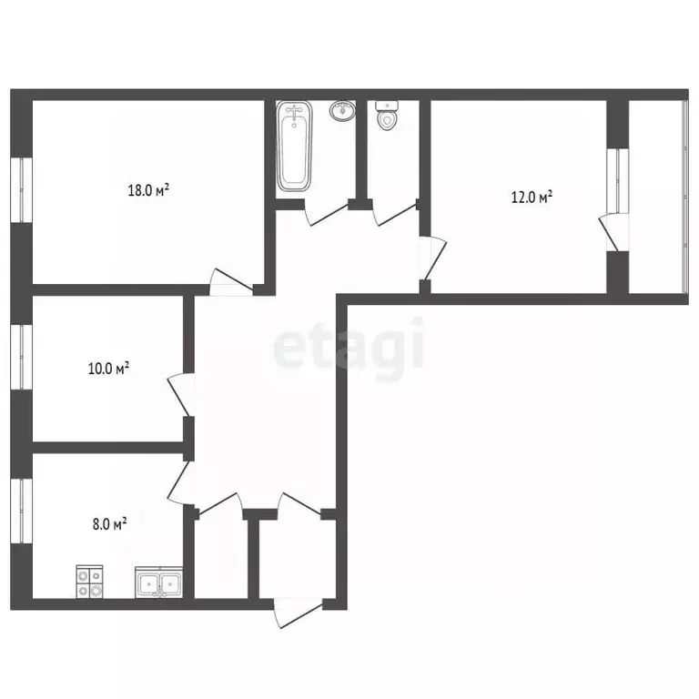 3-к кв. Ярославская область, Рыбинск Волжская наб., 175Б (62.0 м) - Фото 2