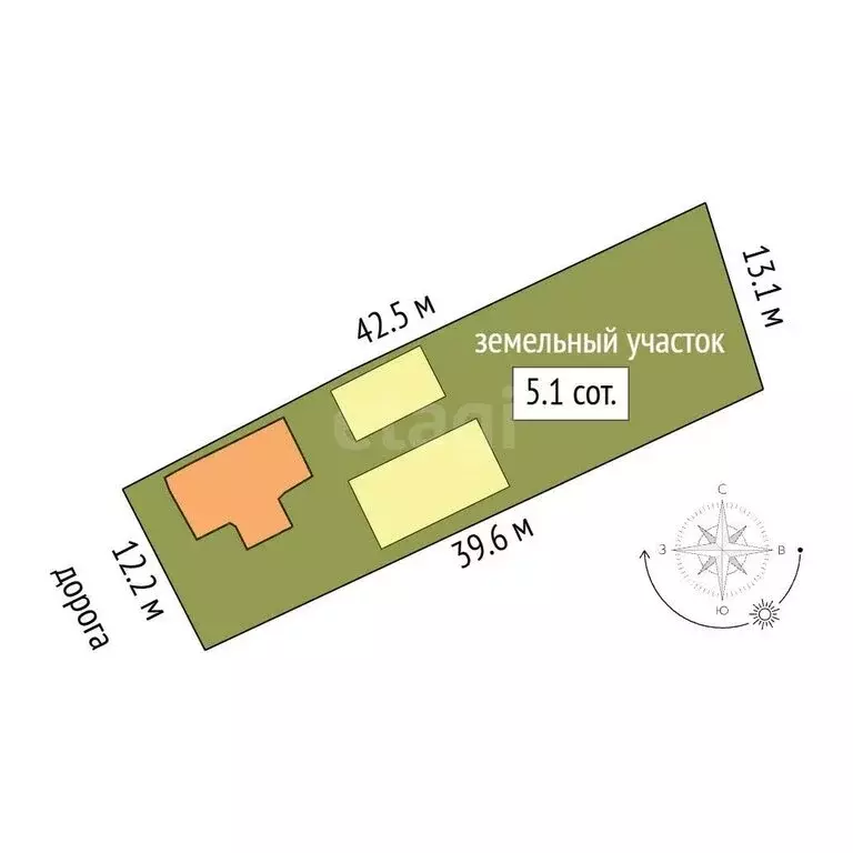 Участок в Симферополь, Украинская улица (5.13 м) - Фото 1