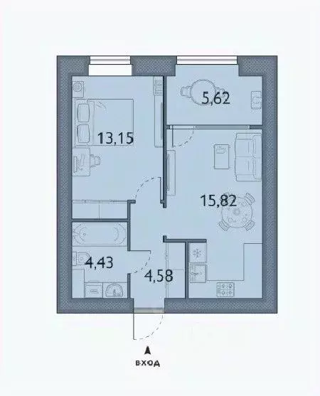 1-к кв. Брянская область, Брянский район, пос. Мичуринский, ... - Фото 1