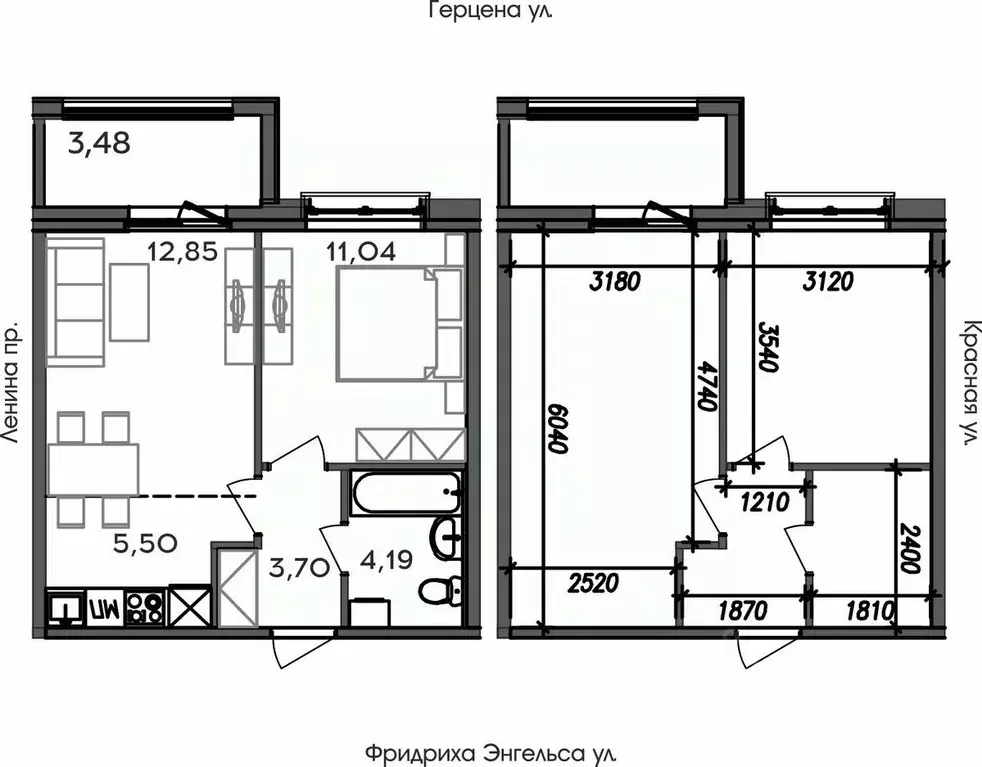 2-к кв. Карелия, Петрозаводск ул. Герцена (40.76 м) - Фото 0