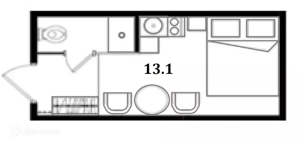 Продаётся квартира-студия, 13.1 м - Фото 1