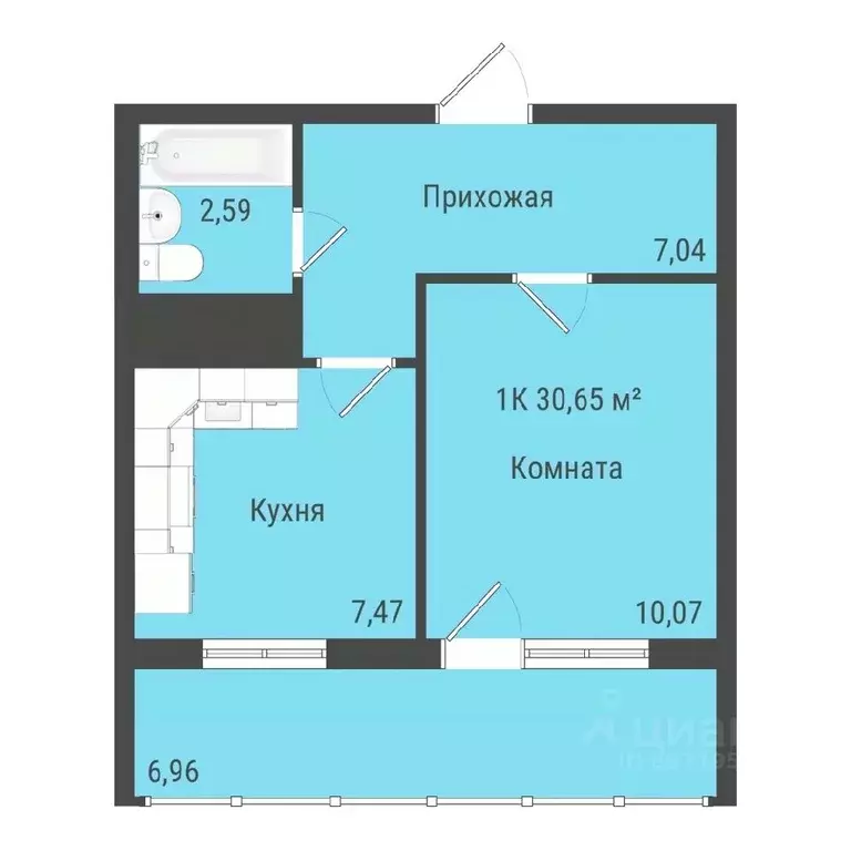 1-к кв. Удмуртия, Завьяловский район, с. Октябрьский, Лесная гавань ... - Фото 0