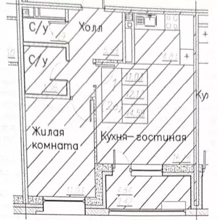 2-к. квартира, 44,6 м, 14/23 эт. - Фото 0