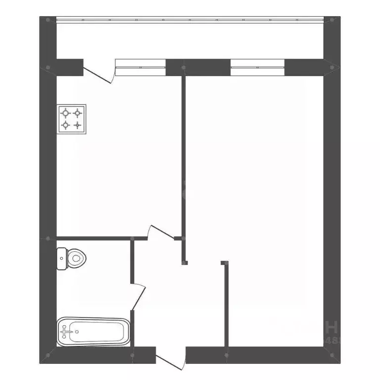 1-к кв. Амурская область, Белогорск ул. 50 лет Комсомола, 98В (29.4 м) - Фото 2