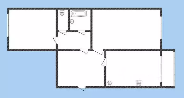 2-к кв. Костромская область, Нерехта ул. Карла Либкнехта, 18 (53.2 м) - Фото 0