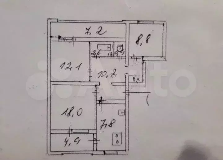 3-к. квартира, 70 м, 6/9 эт. - Фото 0