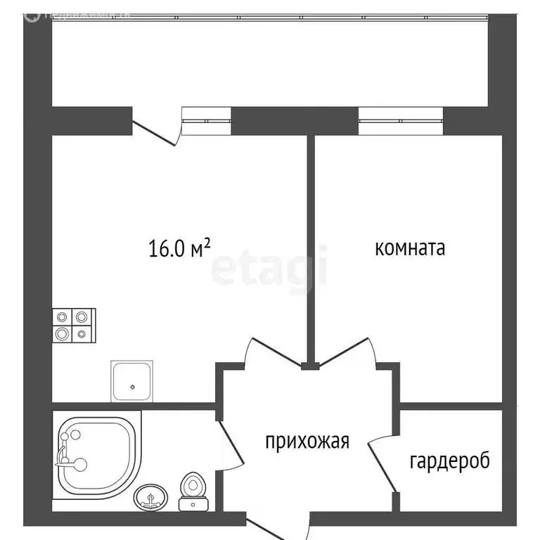 1-комнатная квартира: Ишим, Московская улица, 25 (39.1 м) - Фото 0