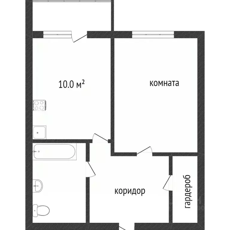 1-к кв. Воронежская область, Воронеж ул. Историка Костомарова, 46/3 ... - Фото 1