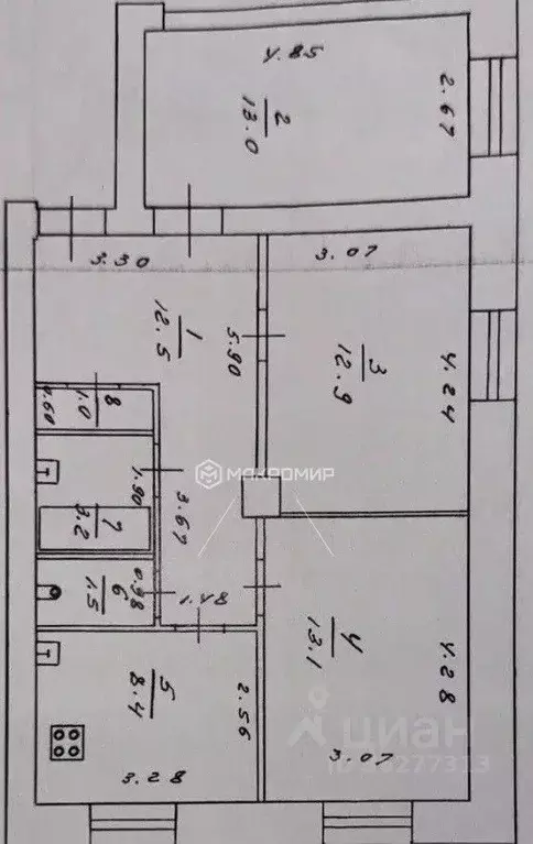3-к кв. Кировская область, Киров Октябрьский просп., 61 (65.6 м) - Фото 2