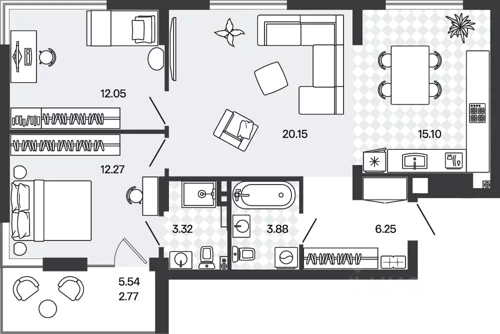 3-к кв. Калининградская область, Гурьевский муниципальный округ, пос. ... - Фото 0