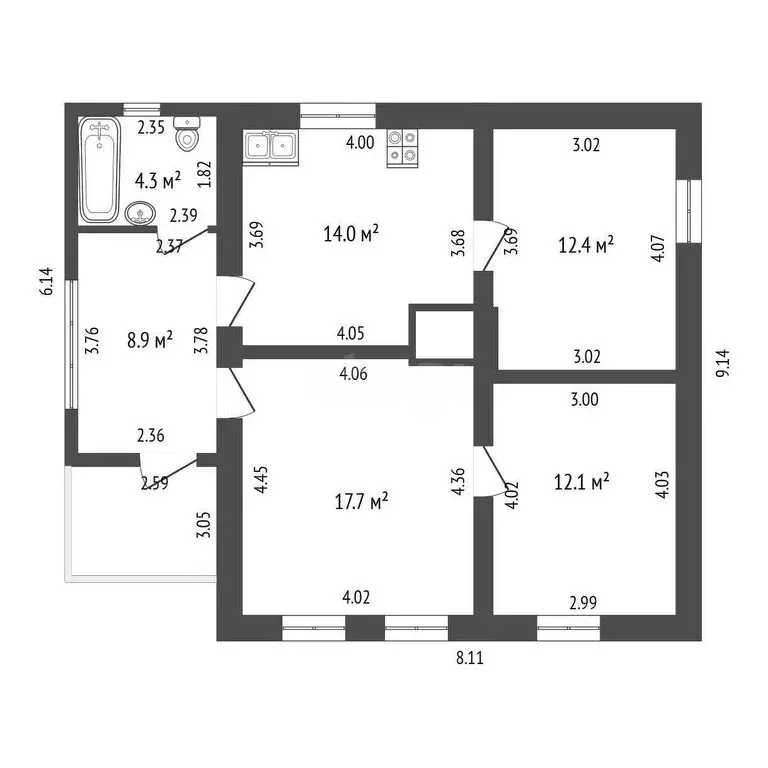 Дом в Ленино, улица Титова, 36 (80 м) - Фото 0