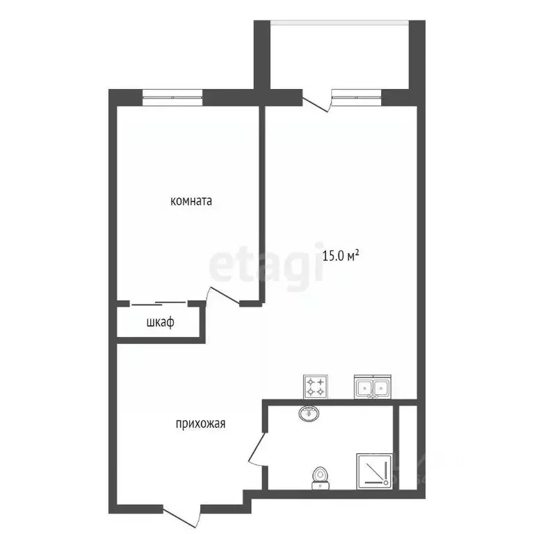 2-к кв. Крым, Ялта ул. Дражинского, 48 (51.2 м) - Фото 1