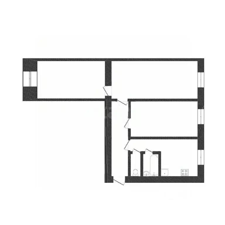 3-к кв. Курганская область, Курган ул. Пестеля, 30 (60.3 м) - Фото 2