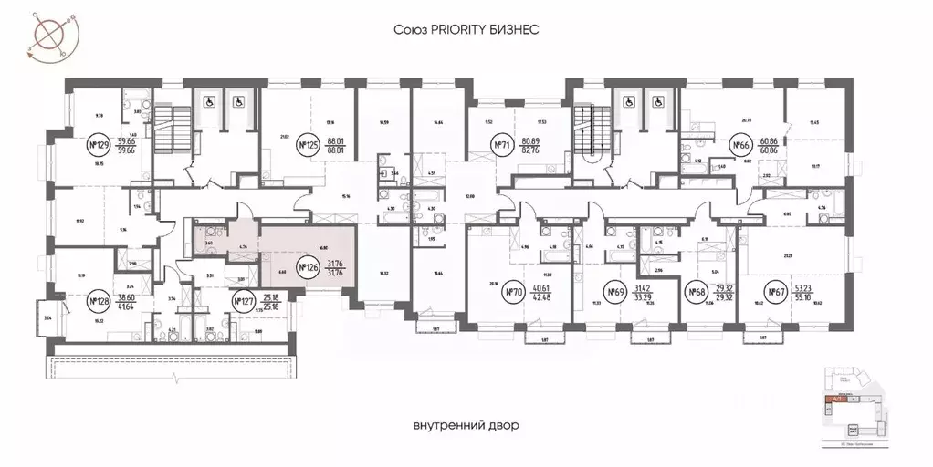 1-к кв. Иркутская область, Иркутск Макс жилой комплекс (31.76 м) - Фото 2