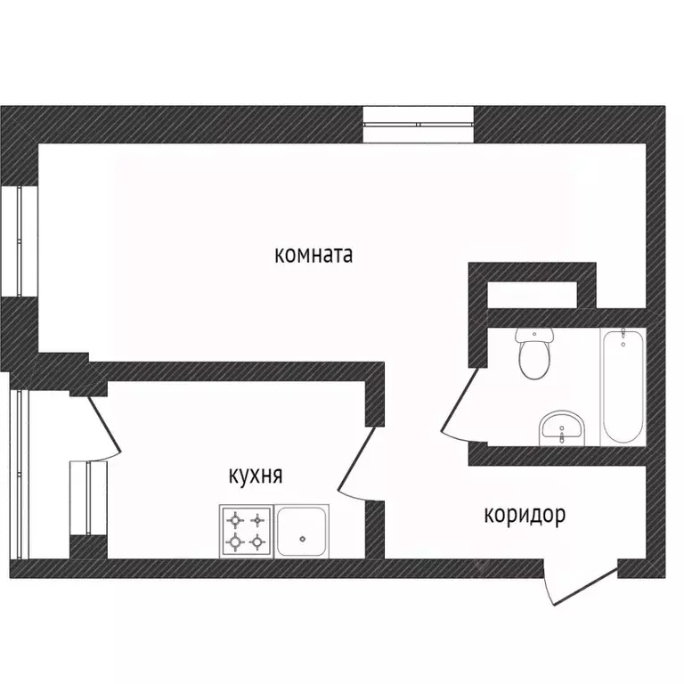 1-к кв. Татарстан, Казань ул. Комиссара Габишева, 18А (36.0 м) - Фото 1