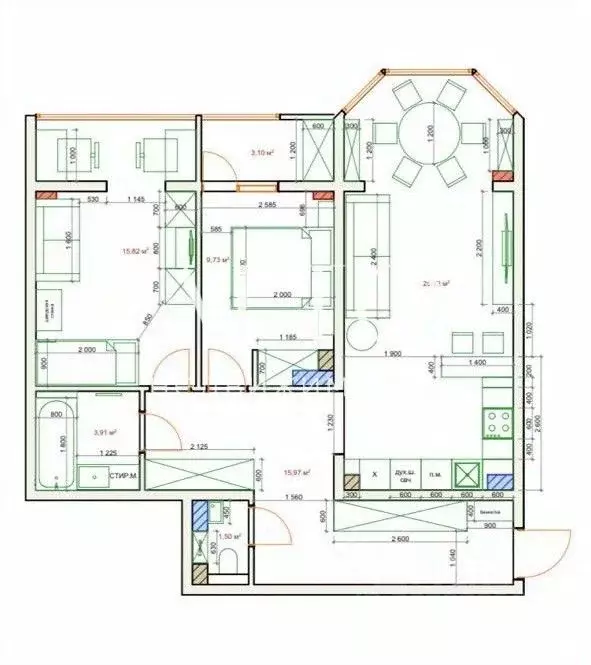 3-к кв. Краснодарский край, Сочи Центральный мкр, ул. Роз, 36 (70.0 м) - Фото 2