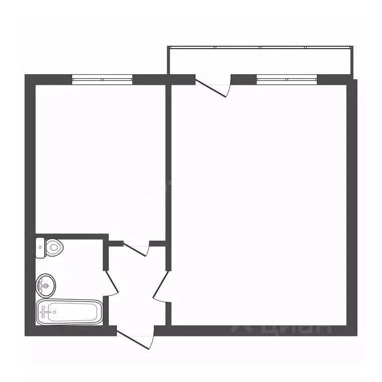 1-к кв. Амурская область, Свободный ул. Новый Быт, 47 (27.5 м) - Фото 2