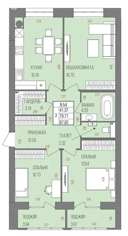 3-комнатная квартира: Йошкар-Ола, микрорайон Западный (87.62 м) - Фото 1
