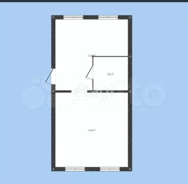 1-к. квартира, 27,5 м, 2/2 эт. - Фото 0