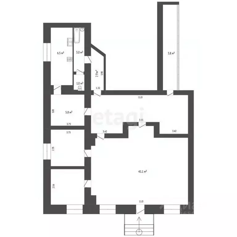 2-к кв. Севастополь ул. Очаковцев, 60 (52.7 м) - Фото 1