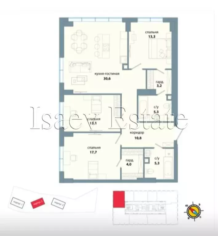 4-комнатная квартира: Москва, улица Василия Ланового, 6к3 (103.3 м) - Фото 1