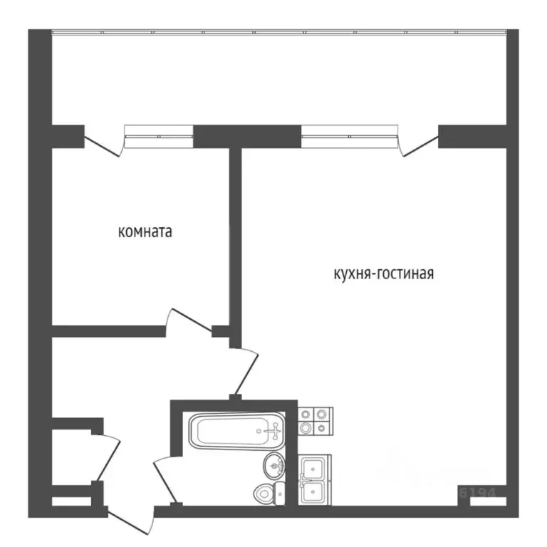 1-к кв. Тюменская область, Тюмень Ямская ул., 98а (30.4 м) - Фото 2