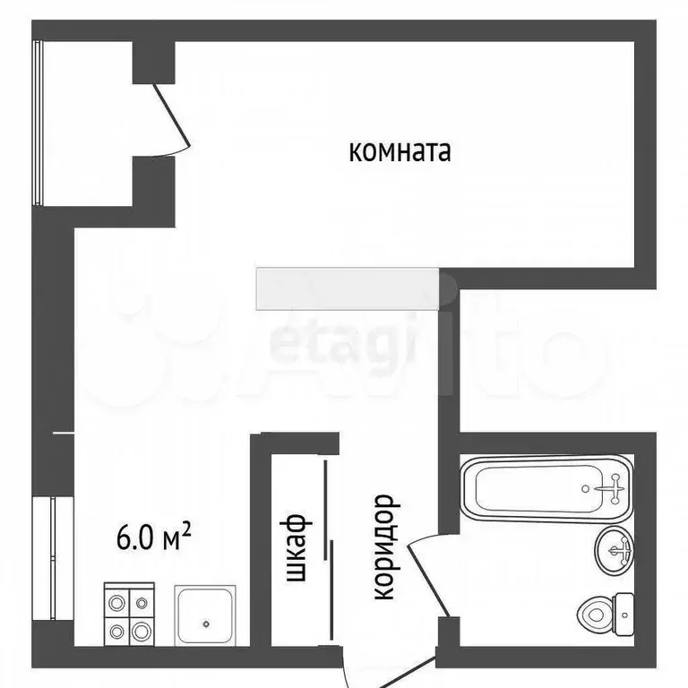 Квартира-студия, 23,5 м, 6/13 эт. - Фото 0