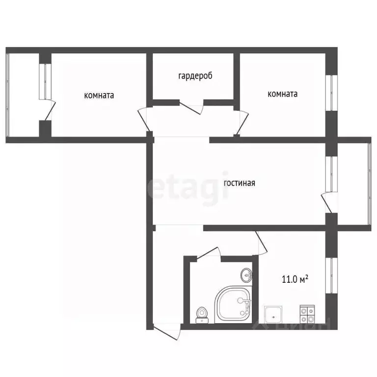 3-к кв. Забайкальский край, Чита Суглинная ул., 2 (103.8 м) - Фото 2