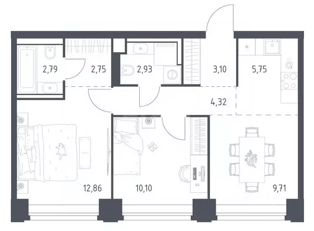 3-к кв. Ярославская область, Ярославль ул. Панина, 14 (65.0 м) - Фото 2