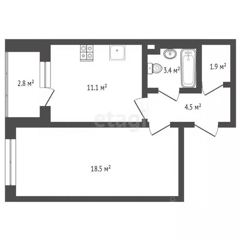 1-к кв. Москва Варшавское ш., 170Ек4 (42.7 м) - Фото 1