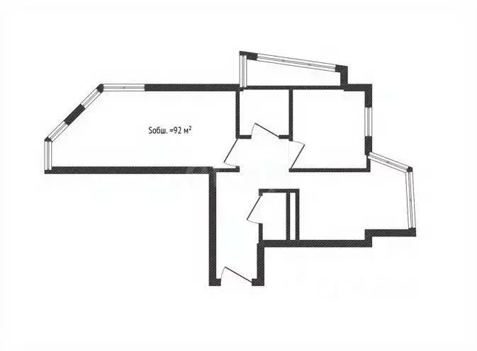 2-к кв. Брянская область, Брянск ул. Дуки, 63 (92.0 м) - Фото 1