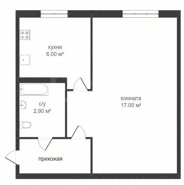 1-к кв. Костромская область, Кострома Никитская ул., 140 (30.2 м) - Фото 1