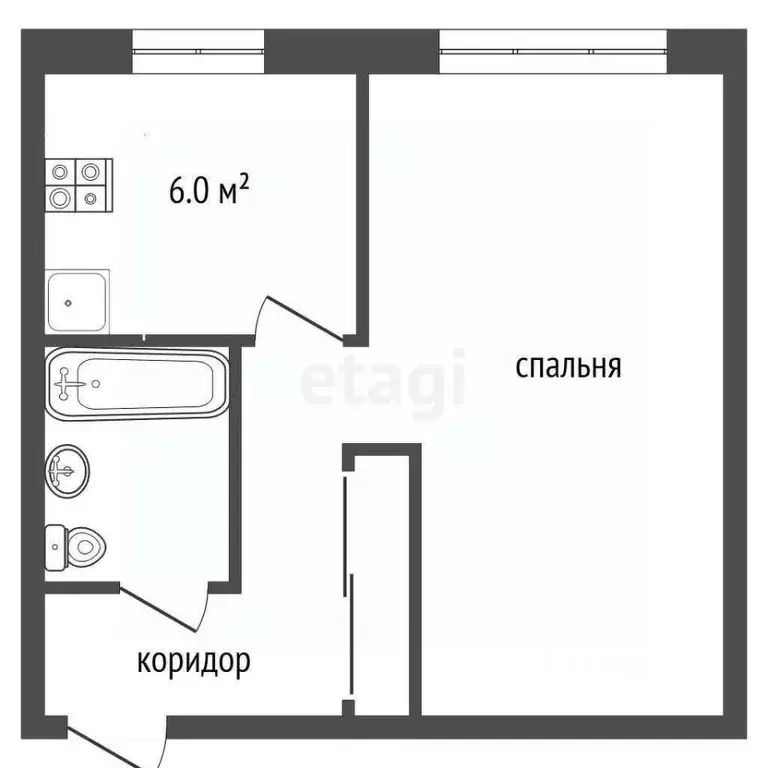 1-к кв. Ярославская область, Рыбинск ул. Боткина, 11 (31.0 м) - Фото 2