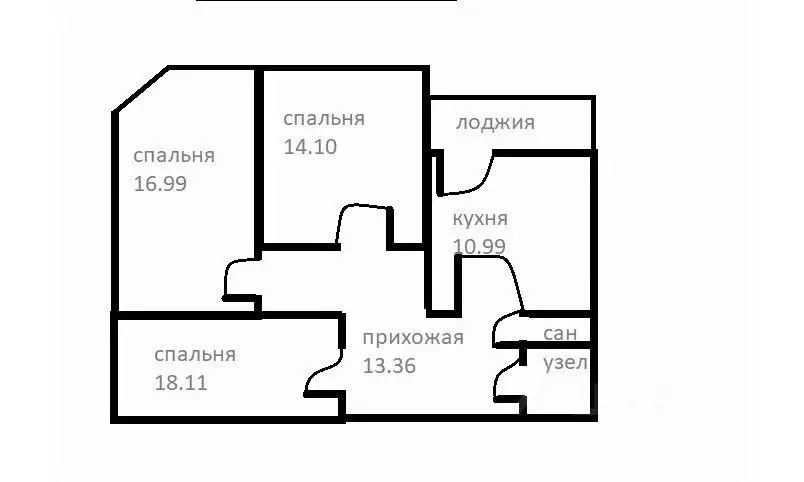 3-к кв. Санкт-Петербург Яхтенная ул., 30к4 (77.5 м) - Фото 1