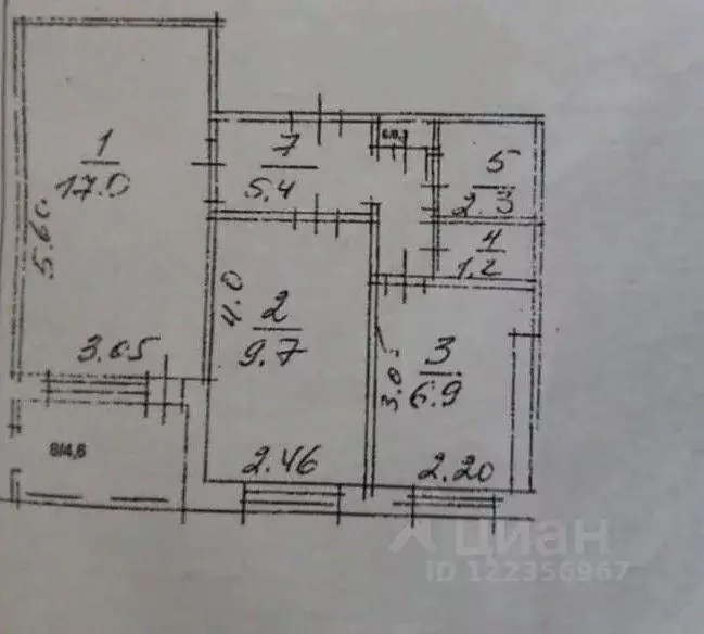 2-к кв. Башкортостан, Уфа ул. Мубарякова, 8 (42.8 м) - Фото 2