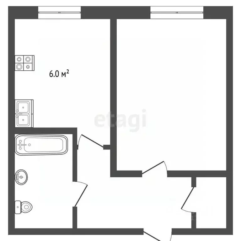 1-к кв. Ямало-Ненецкий АО, Новый Уренгой ул. Геологоразведчиков, 2 ... - Фото 2